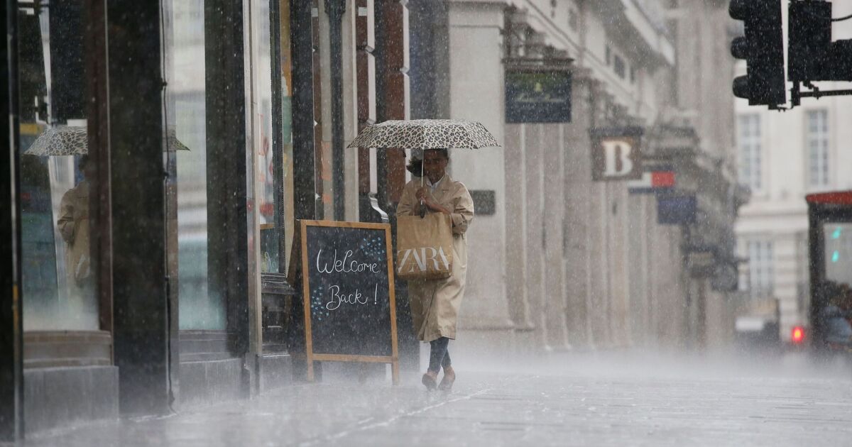 Met Office names 18 areas facing heavy rain on Sunday - full list | Weather | News