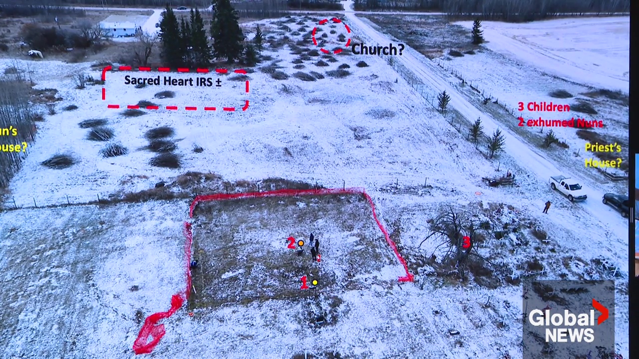 Click to play video: 'Child’s remains found at site of former Saddle Lake residential school northeast of Edmonton'