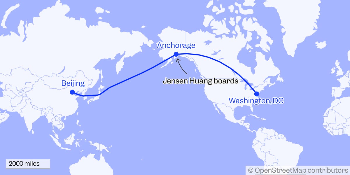 Elon Musk, Jensen Huang Join Air Force One for Trump's Trip to China
