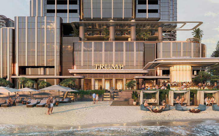 An AI-generated image of the vision for Trump International Hotel & Tower, Gold Coast.