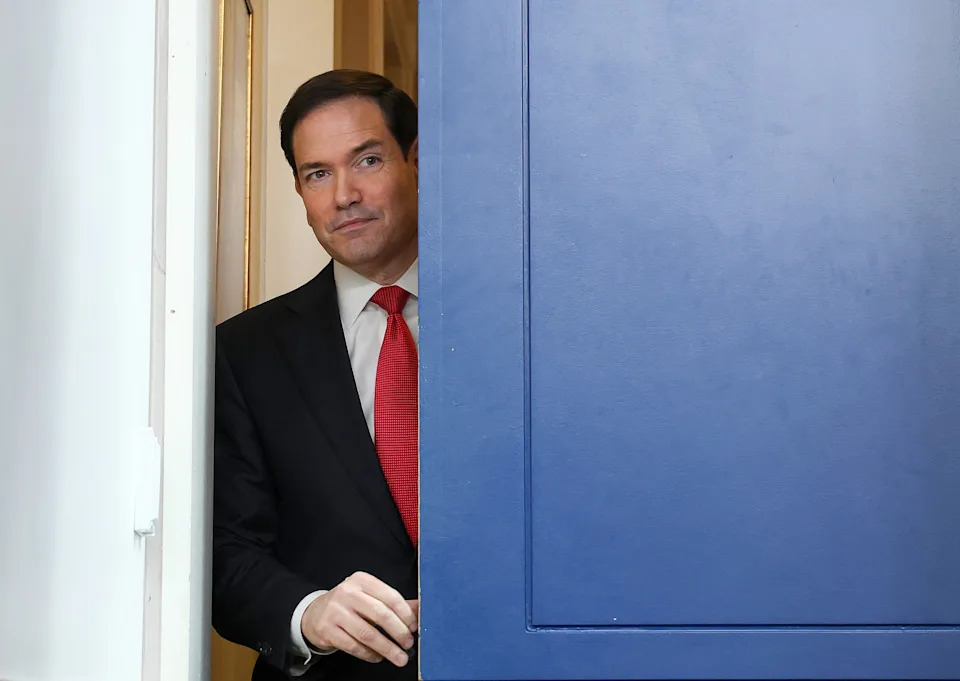 Anna Moneymaker/Getty Images - PHOTO: Secretary of State Marco Rubio arrives to speak during a press conference in the Brady Press Briefing Room at the White House, May 5, 2026 in Washington.