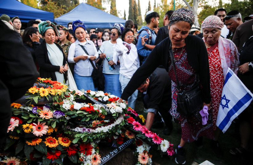 MOURNING SLAIN IDF soldier Staff Sgt. Gary Zolat of the Bnei Menashe community, in Afula, Nov. 2024.