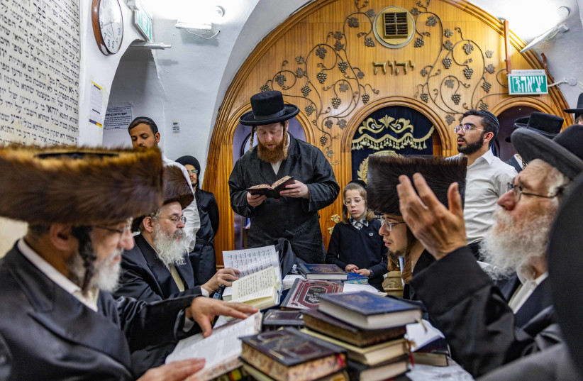 Jewish worshippers visit the gravesite of Rabbi Shimon Bar Yochai (Rashbi) in Meron, northern Israel, ahead of the Jewish holiday of Lag BaOmer, May 1, 2026.