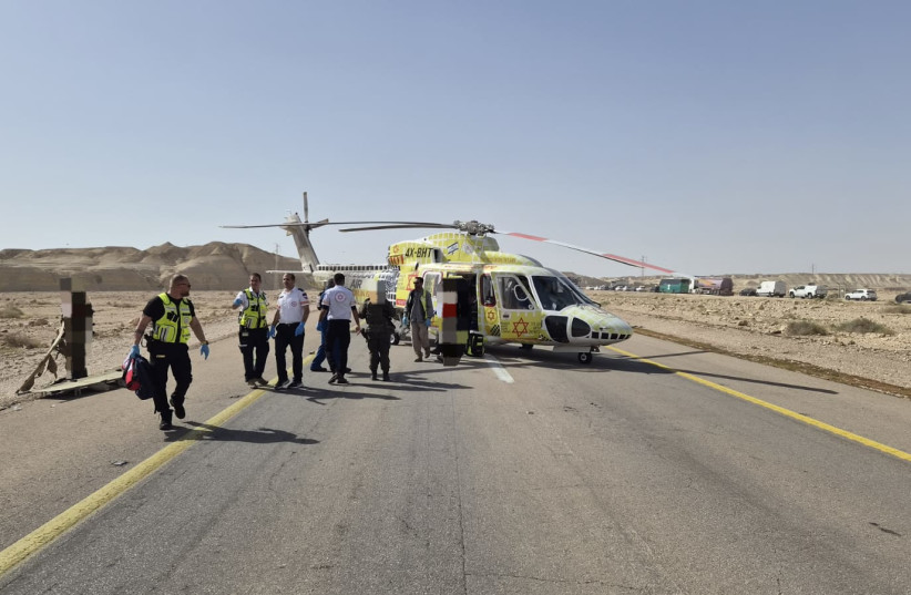 Medivac from the scene of a fatal car accident in southern Israel, May 3, 2026.