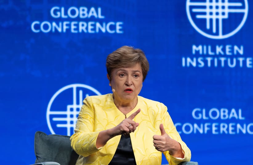 Kristalina Georgieva, Managing Director of the International Monetary Fund speaks during the Milken Institute Global Conference 2026 in Beverly Hills, California, US, May, 4, 2026.