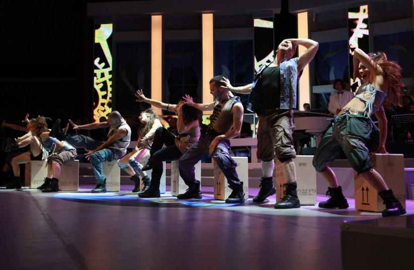 MAYUMANA DANCE TROUPE performs at the 2009 Israel Prize award ceremony, Jerusalem.