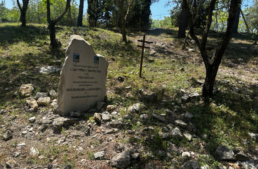 Stone in stone in the memory of Ehud Goldwasser and Eldad Regev, the two Israeli soldiers who were killed and their bodies kidnapped by Hezbollah in 2006.