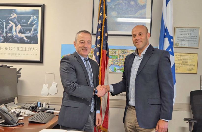 Dr. Eitan Klein (R) and Colonel Matthew Bogdanos (L) in the event that was held in New York City, May 13, 2026.