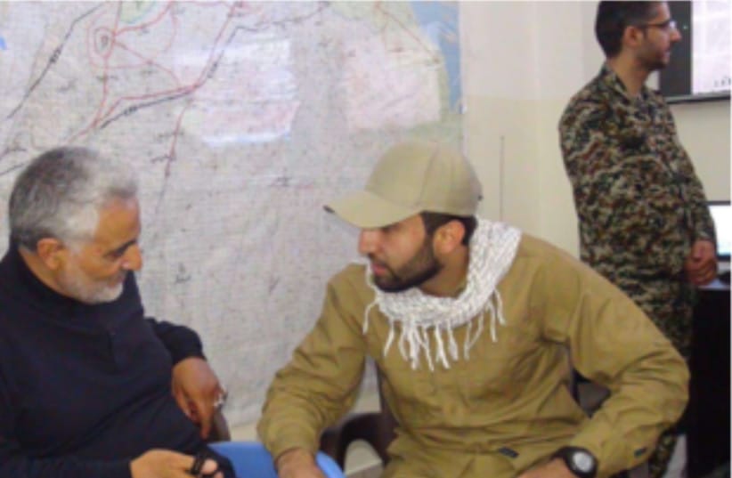 Mohammad Baqer Saad Dawood Al-Saadi pictured with Qasem Soleimani in a photo from Saadi’s social media.