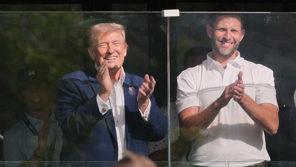 President Trump attends LIV Golf tournament as Iran warns against attacks on ships