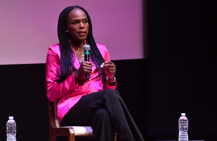 Dr. Ala Stanford participates in a discussion panel during “The Color of Care” Premiere Screening Event at National Museum Of African American History & Culture on April 27, 2022 in Washington, DC.