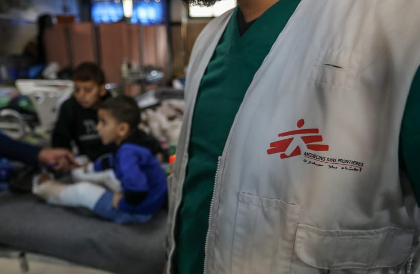 Palestinians are seen at a Doctors Without Borders (MSF) clinic at Nasser Medical Complex in Khan Younis, southern Gaza Strip, January 15, 2026.