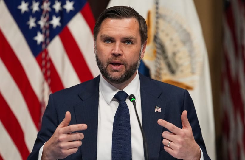 US Vice President JD Vance speaks during a roundtable discussion in the Eisenhower Executive Office Building on the White House Campus on May 26, 2026 in Washington, DC.