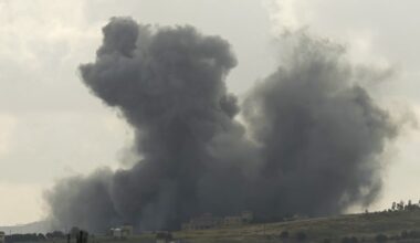 Smoke rises from the site of an Israeli airstrike that targeted the southern Lebanese village of Kfar Tibnit on May 15, 2026. Israel carried out new strikes in southern Lebanon that it said targeted the militant group Hezbollah on May 15, hours before the two countries' envoys were set to meet for a second day of peace talks in Washington.