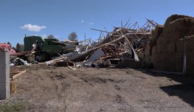 Storm damage seen north of London
