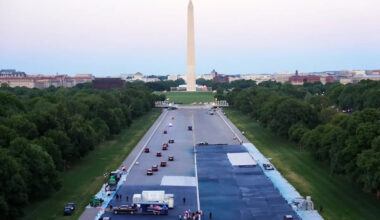 Facing pushback over his Reflecting Pool fixation, Trump quietly changes his story
