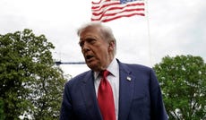 President Donald Trump speaks to reporters as he walks to board Marine One on the South Lawn of the White House, Friday.