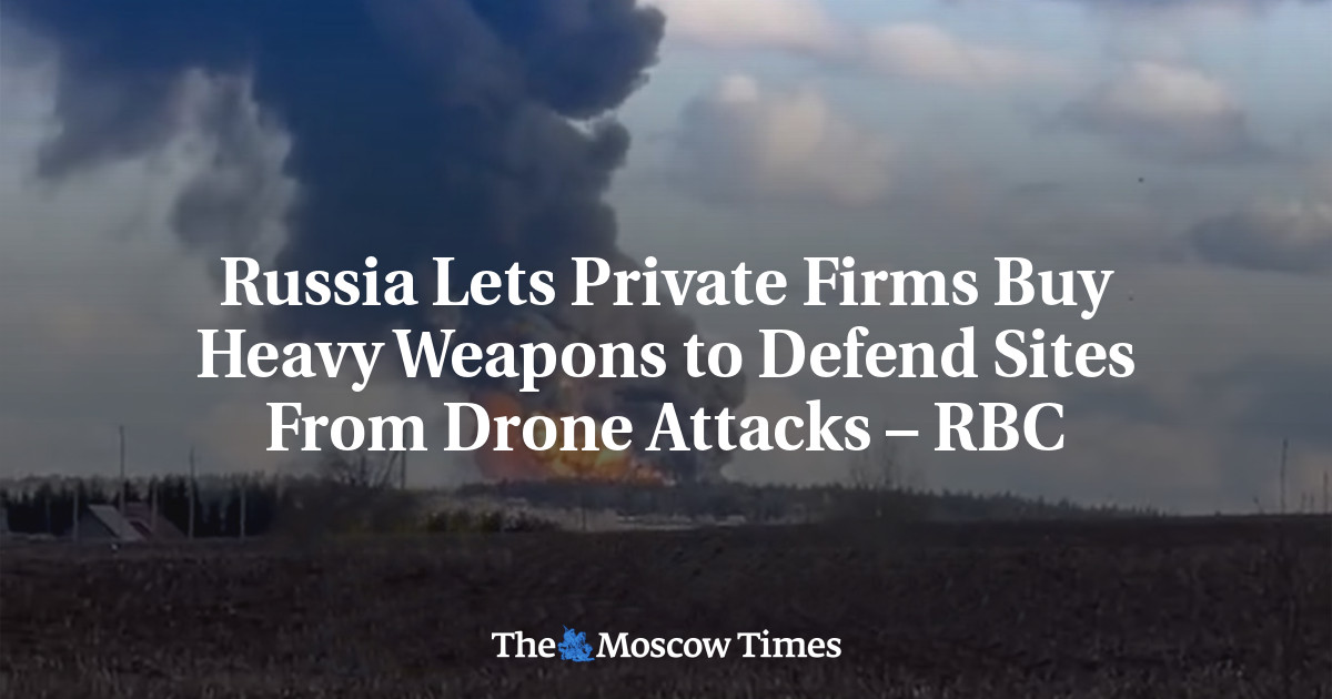 Russia Lets Private Firms Buy Heavy Weapons to Defend Sites From Drone Attacks – RBC