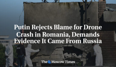 Putin Rejects Blame for Drone Crash in Romania, Demands Evidence It Came From Russia