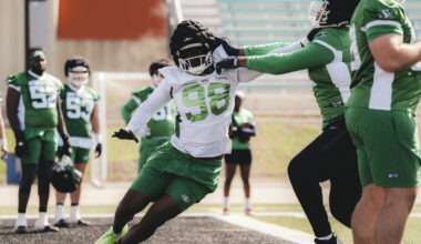 Saskatchewan Roughriders' CFL rookie Desmond Evans draws comparison to Willie Jefferson