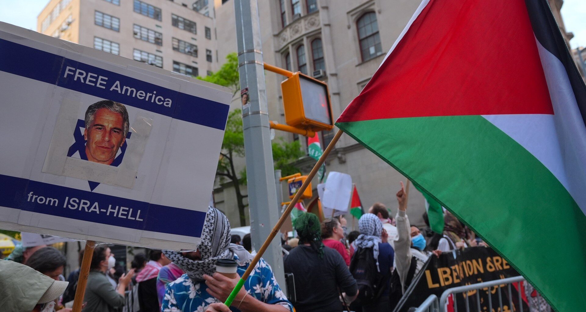 Pro-Palestine group protests outside Israeli real estate event in New York | Israel-Palestine conflict News