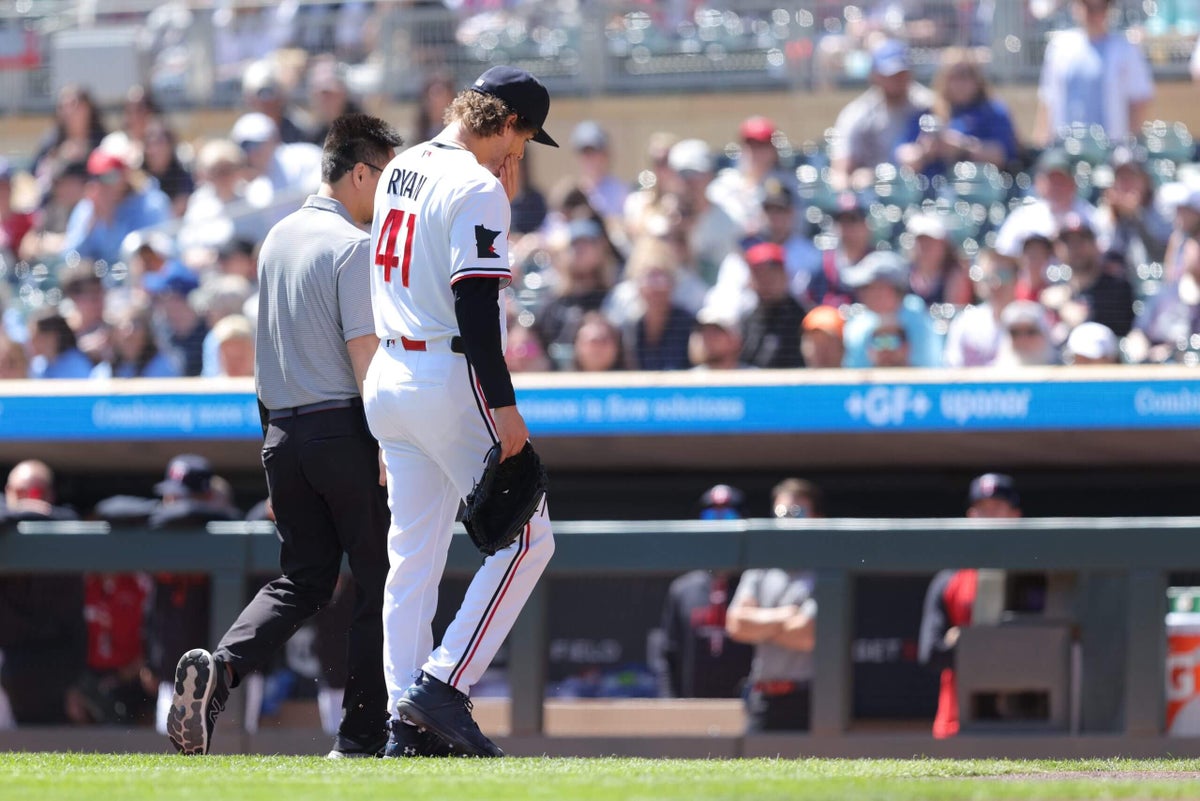 Twins’ Joe Ryan leaves start in first inning with right elbow soreness