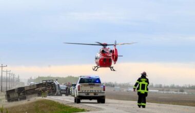 Multiple critical patients in hospital from transport bus rollover near Grande Prairie