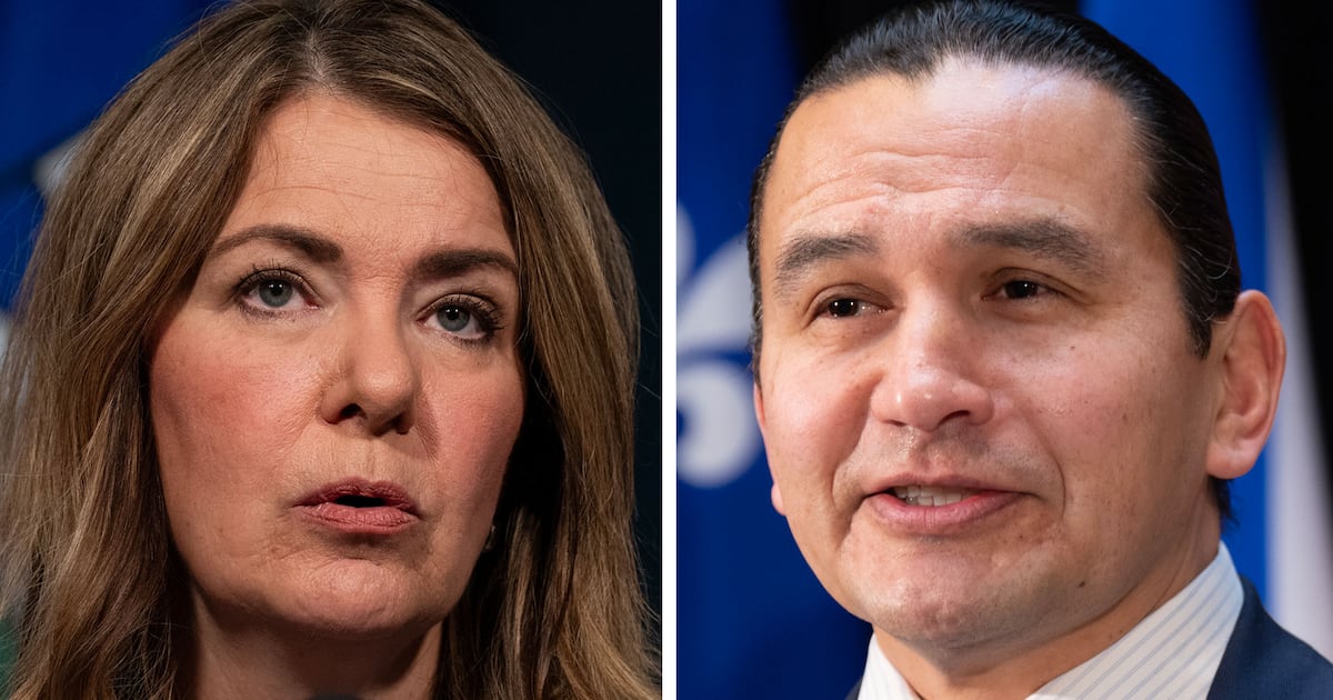 Alberta separatism: Wab Kinew tells Danielle Smith to pause vote