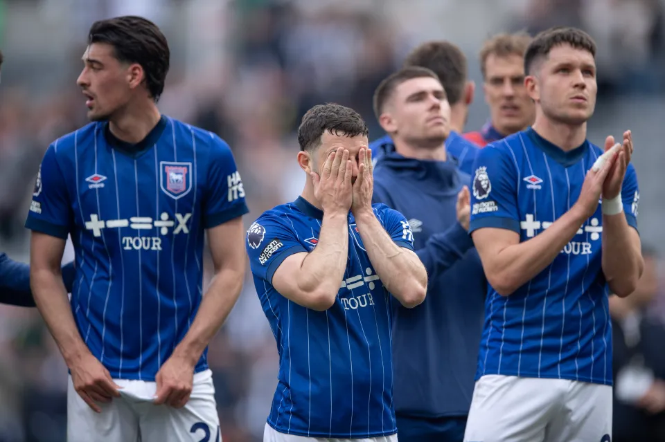 Ipswich players react to Premier League relegation