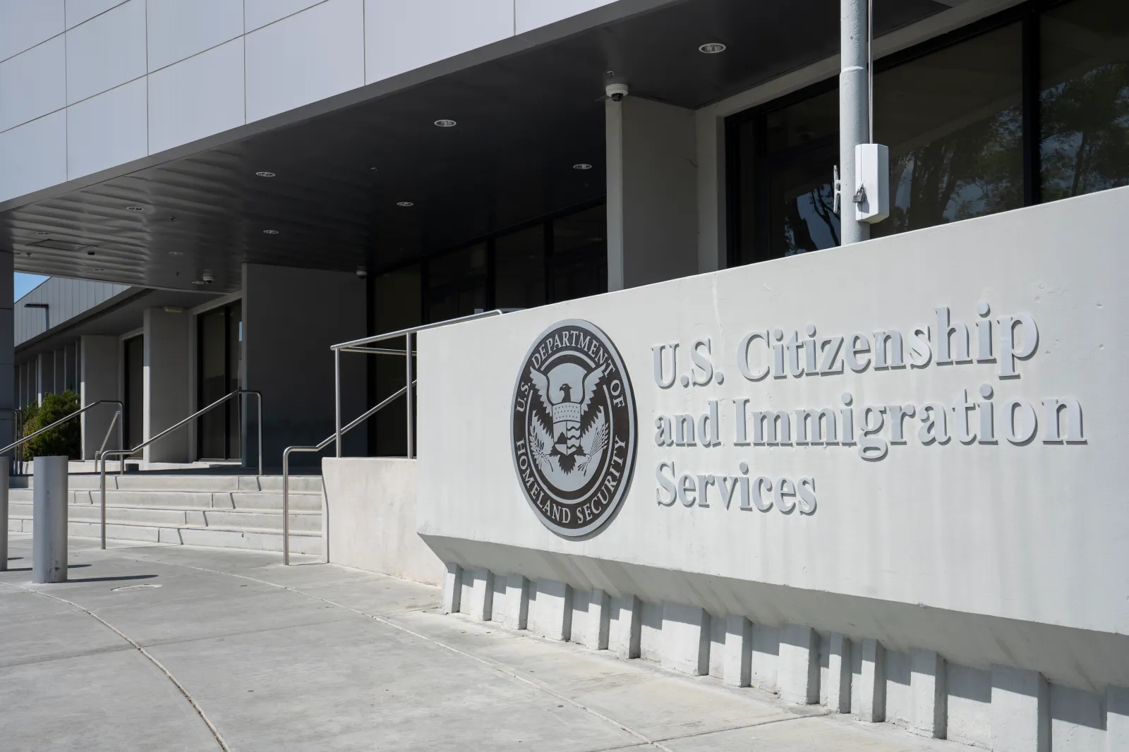 An exterior view of the United States Citizenship and Immigration Services (USCIS) San Jose Field Office in Santa Clara, California, on April 30, 2022.