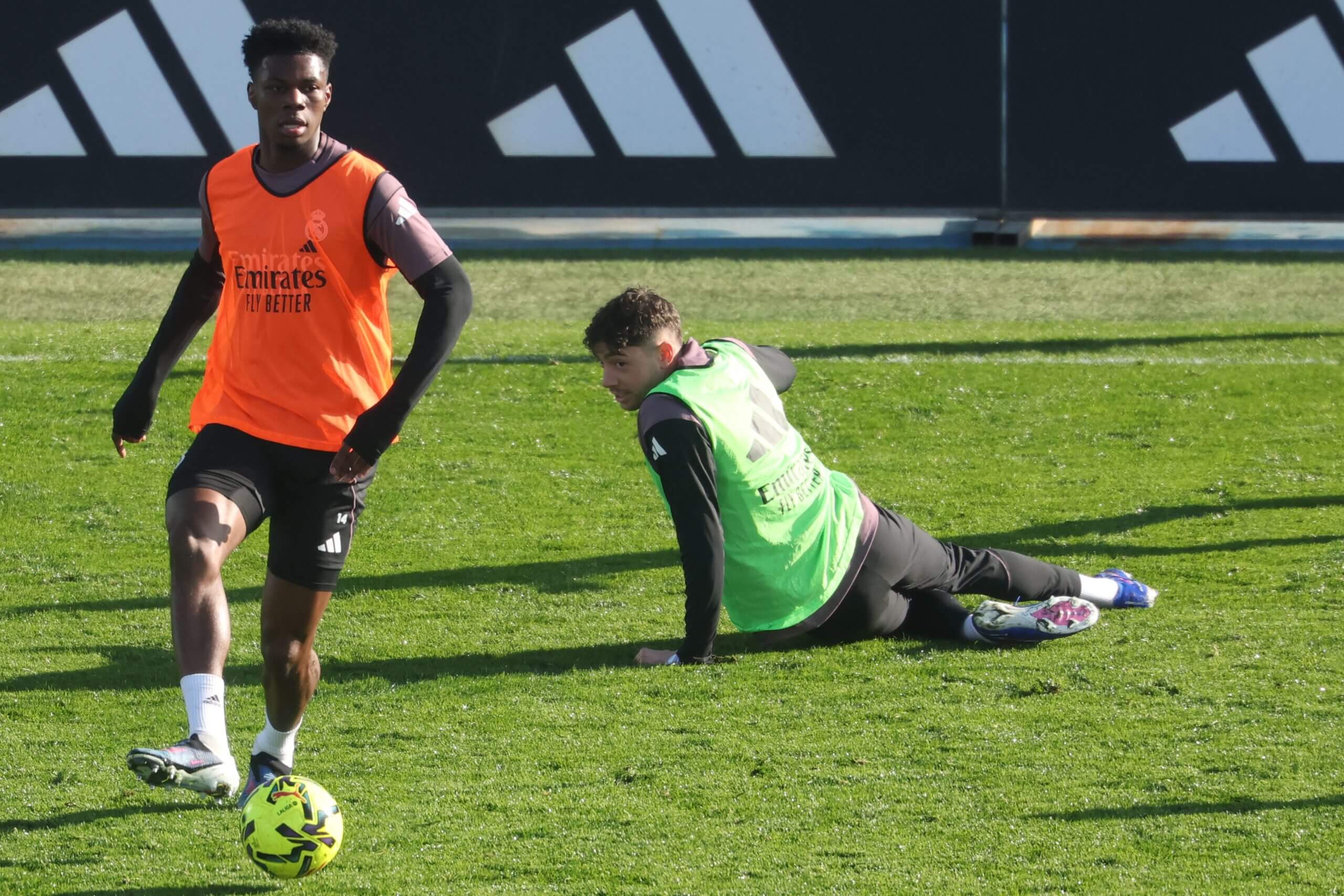 Tchouameni and Valverde pictured in training in December
