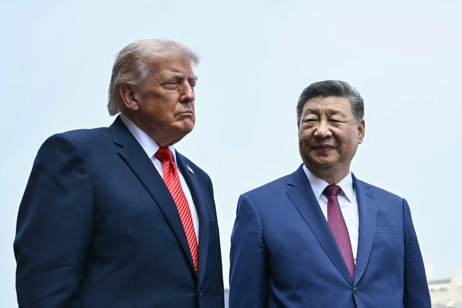 BEIJING, CHINA - MAY 14: China's President Xi Jinping (R) and US President Donald Trump visit the Temple of Heaven on May 14, 2026 in Beijing, China. Xi warned Trump that the issue of Taiwan could push their two countries into "conflict" if mishandled, a stark opening salvo as a superpower summit set to tackle numerous thorny issues began in Beijing on May 14. (Photo by Brendan Smialowski - Pool/Getty Images)