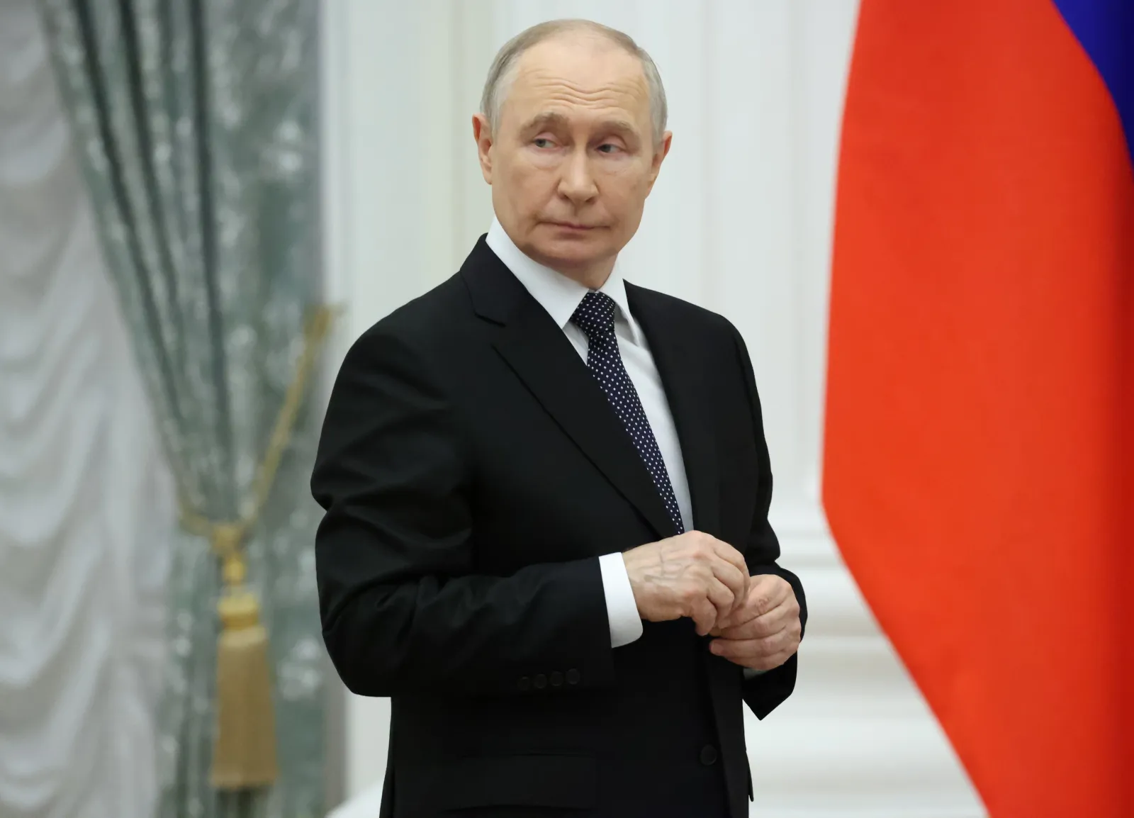 Russian President Vladimir Putin at the Kremlin in Moscow on May 21, 2026.