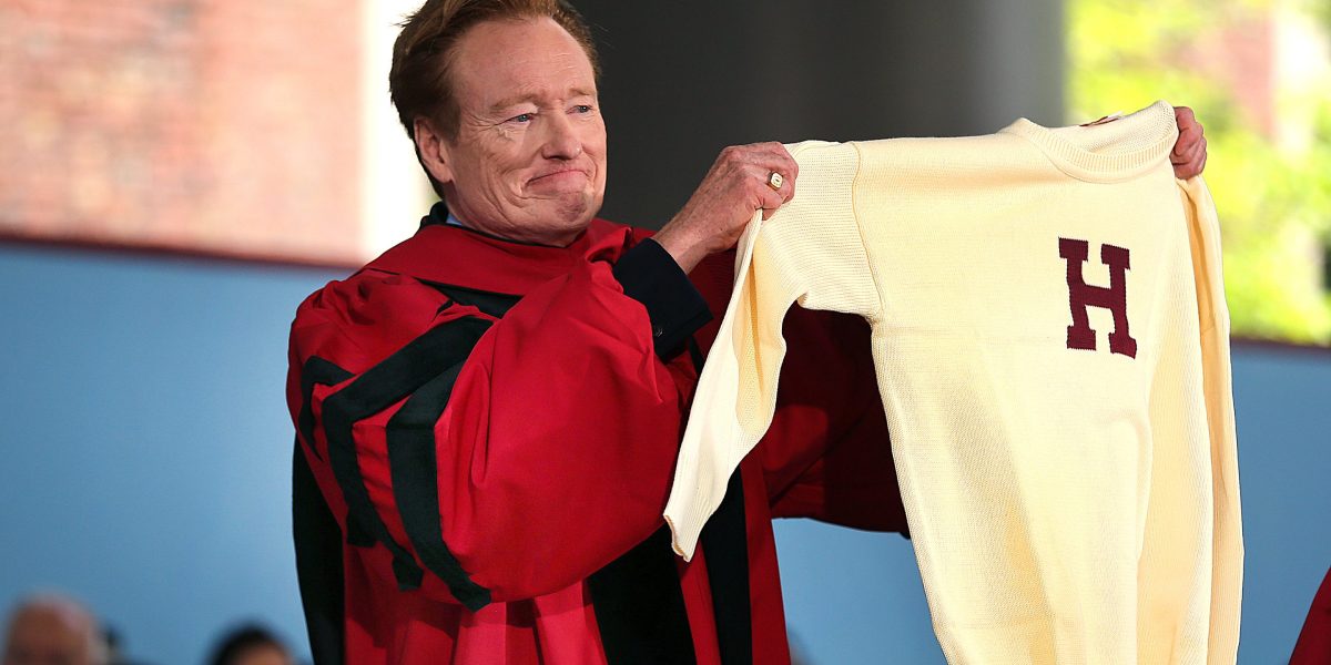 Conan O'Brien tells Harvard graduates to play down their $250K Ivy League degree