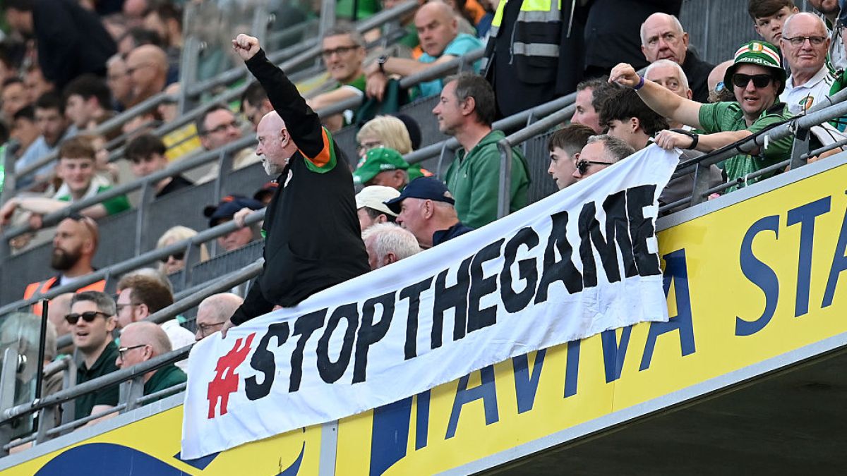 Ireland and Qatar halted twice by protests against upcoming Israel fixtures | World Cup 2026 News