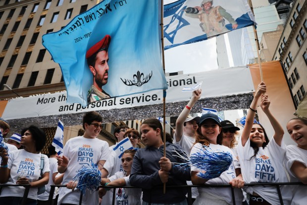 NEW YORK, NEW YORK - MAY 31: Thousands of Jewish and Israeli Americans participate in the annual Israeli Day Parade, the world's largest pro-Israel parade, on May 31, 2026, in New York City. This year's event takes place under heightened security with hundreds of police, K-9 units, and undercover officers patrolling the route up 5th Avenue. New York City mayor Zohran Mamdani did not attend the parade, the first mayor in recent history not to do so. (Photo by Spencer Platt/Getty Images)