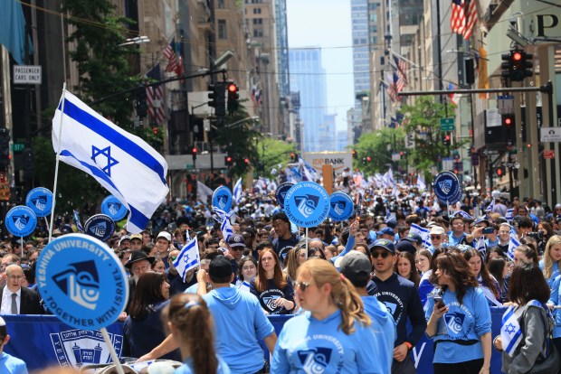 NEW YORK, NEW YORK - MAY 31: Thousands of Jewish and Israeli Americans participate in the annual Israeli Day Parade, the world's largest pro-Israel parade, on May 31, 2026, in New York City. This year's event takes place under heightened security with hundreds of police, K-9 units and undercover officers patrolling the route up 5th Avernue. New York City mayor Zohran Mamdani did not attend the parade, the first mayor in recent history not to do so. (Photo by Spencer Platt/Getty Images)