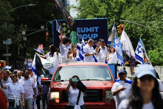 NEW YORK, NEW YORK - MAY 31: Thousands of Jewish and Israeli Americans participate in the annual Israeli Day Parade, the world's largest pro-Israel parade, on May 31, 2026, in New York City. This year's event takes place under heightened security with hundreds of police, K-9 units and undercover officers patrolling the route up 5th Avernue. New York City mayor Zohran Mamdani did not attend the parade, the first mayor in recent history not to do so. (Photo by Spencer Platt/Getty Images)
