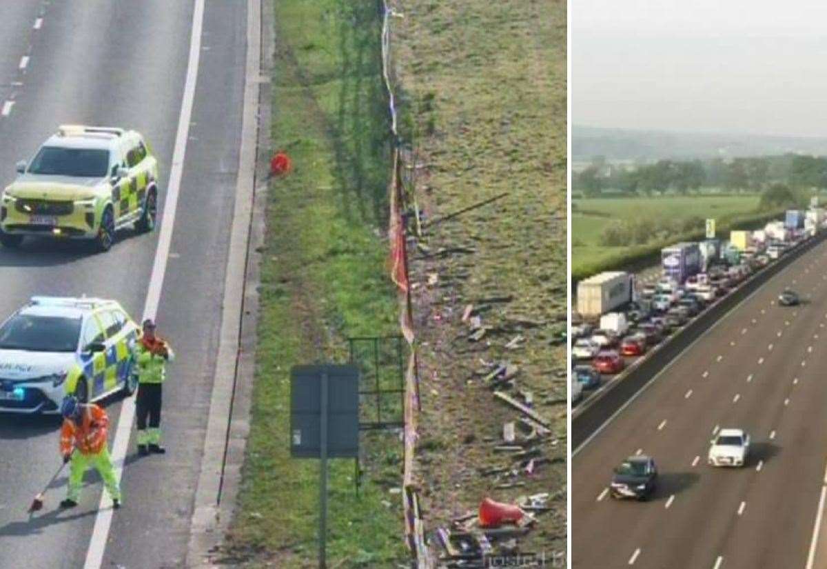 Long delays on M25 between J5, Sevenoaks, and J6, Godstone, due to lorry crash