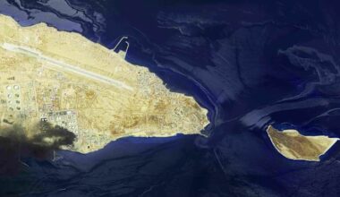Video and satellite photos show Iran war oil spill on Persian Gulf island
