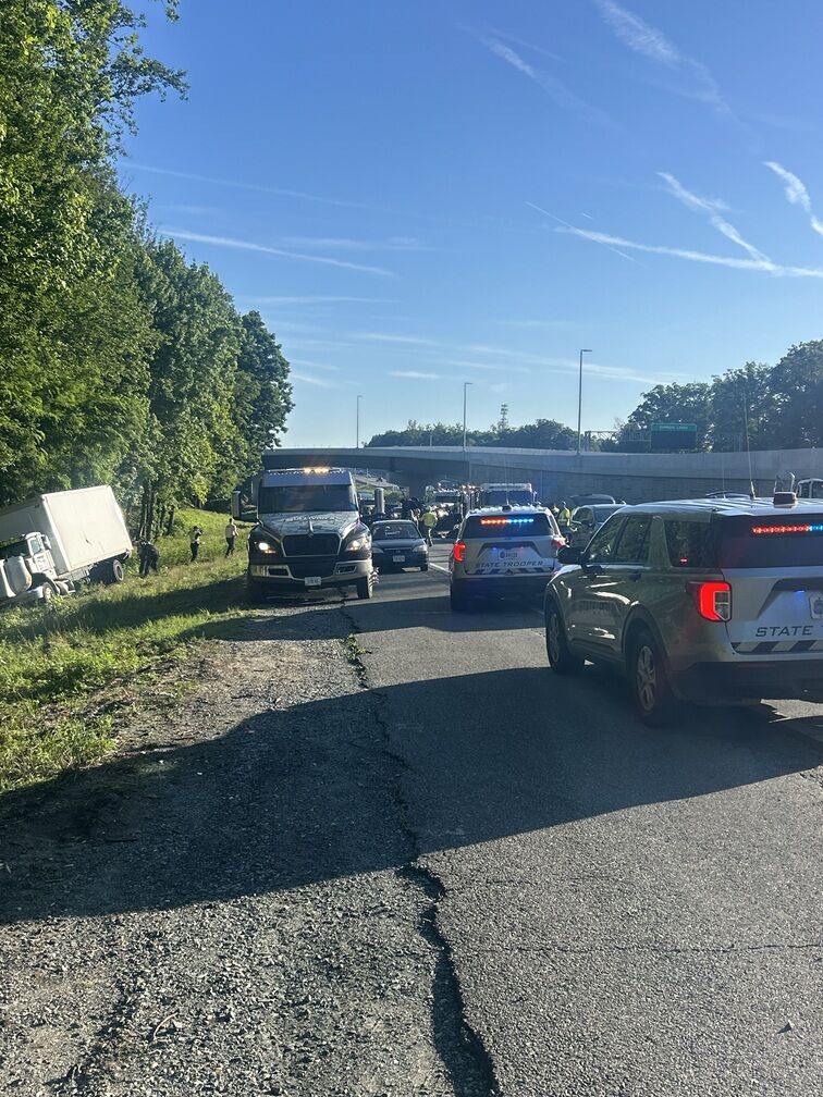 police cars at crash scene