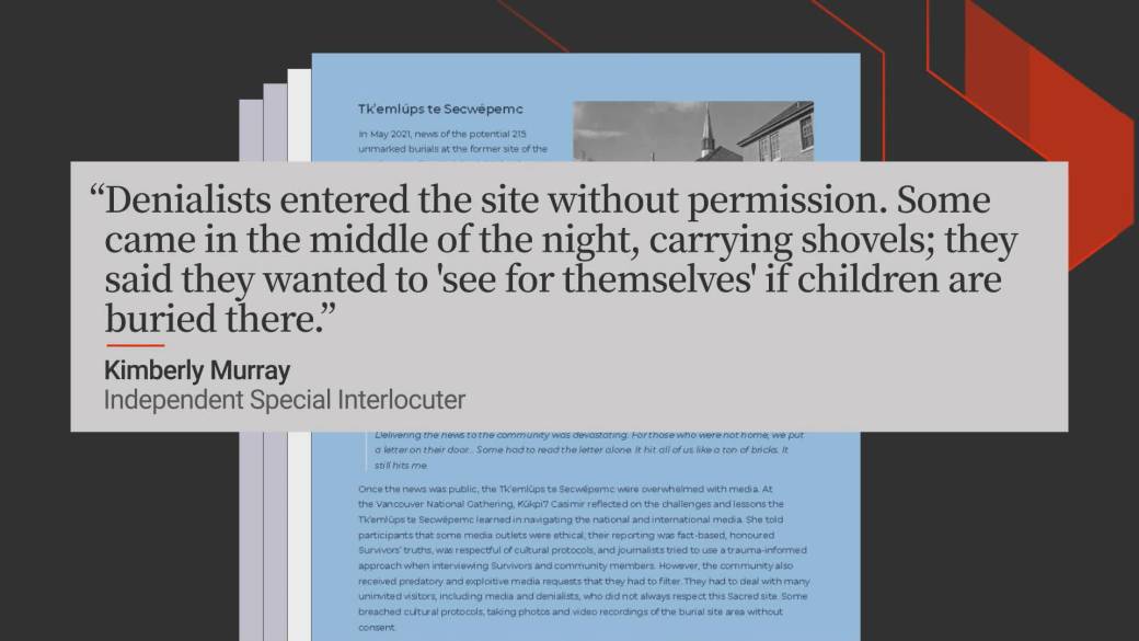 Click to play video: 'So-called ‘denialists’ tried to dig up residential school unmarked graves'