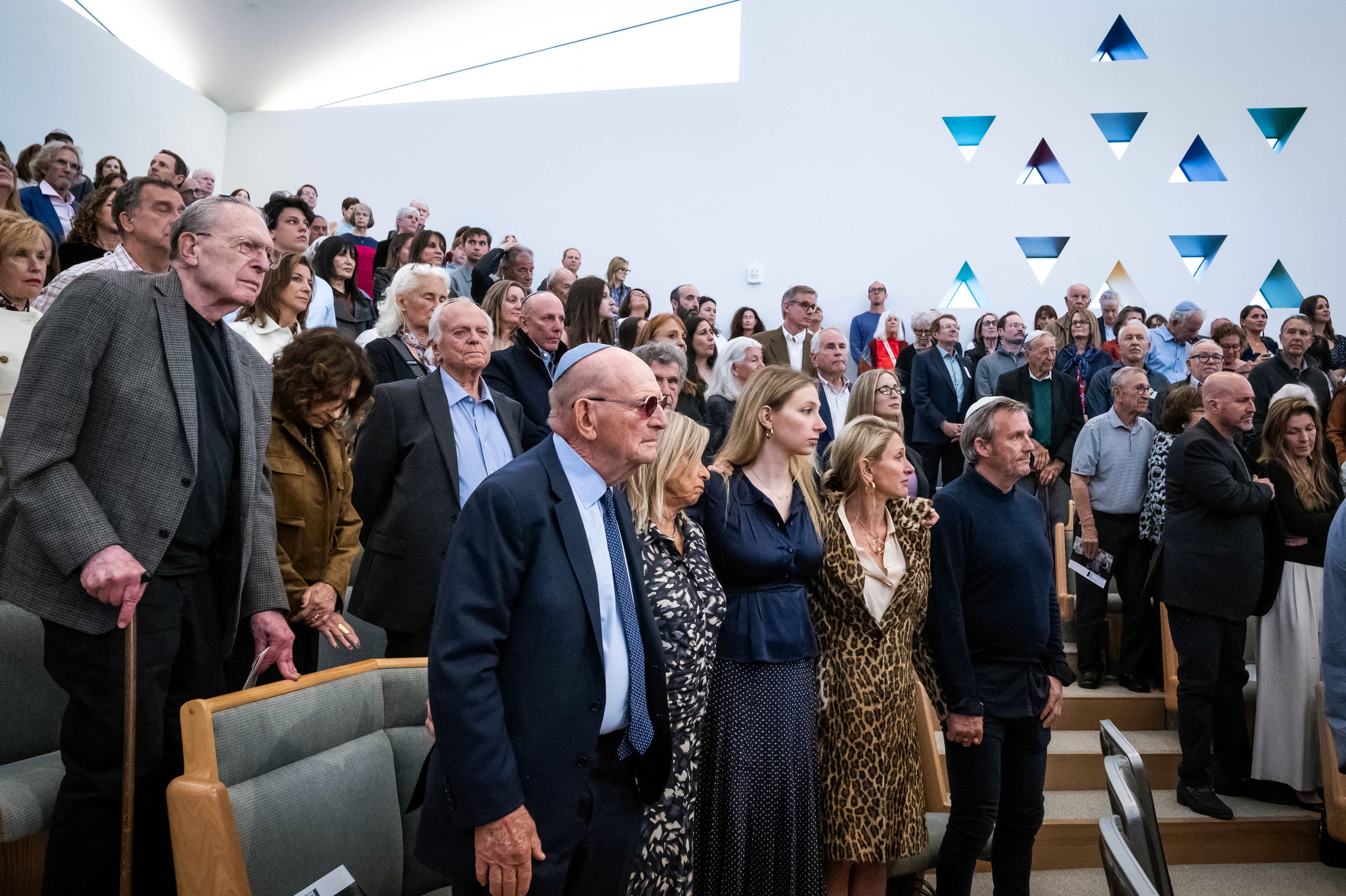 The congregation at Kehillat Israel in Pacific Palisades returns on...