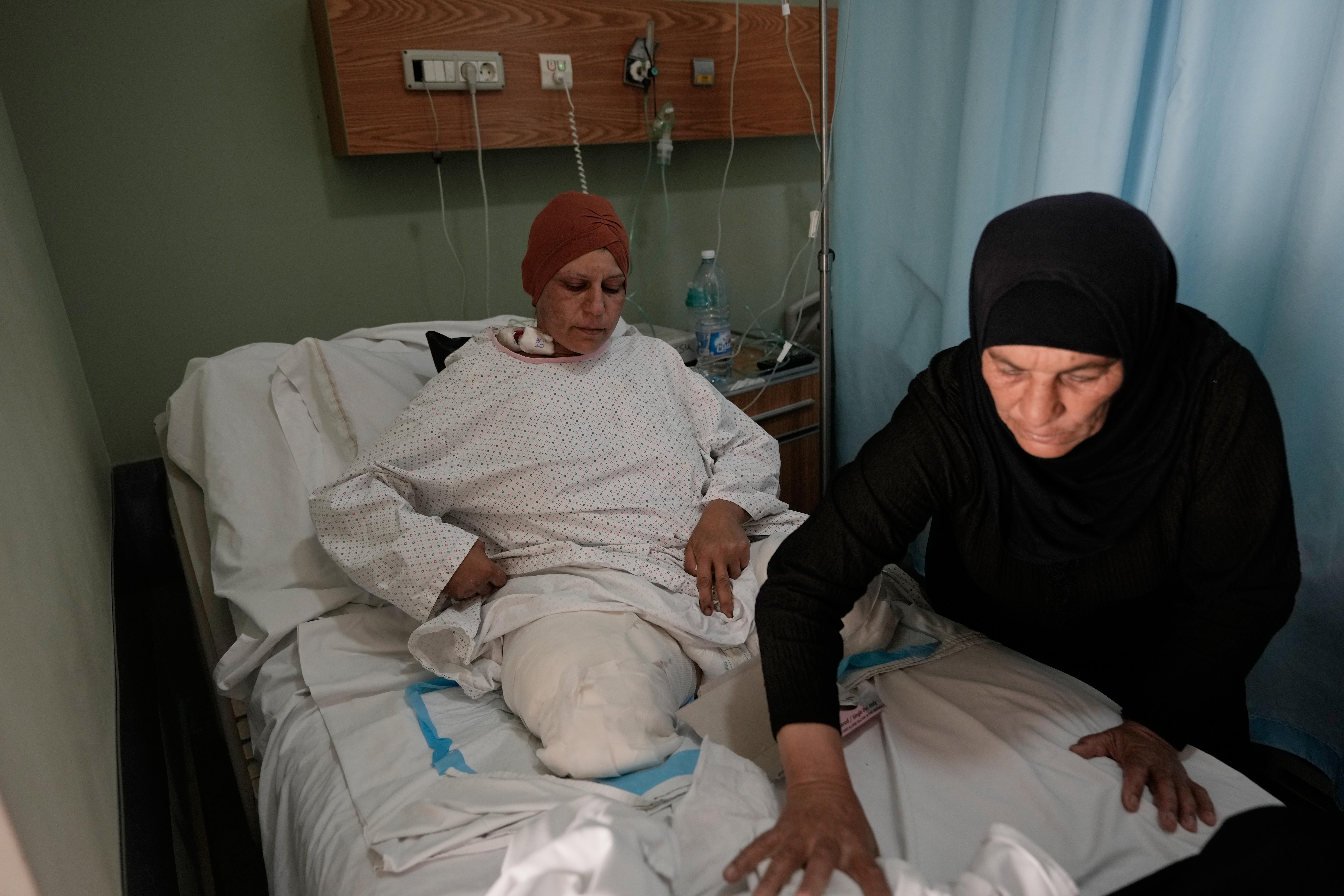 Sanaa Khalil, 35, a Syrian farmer who lost her two legs