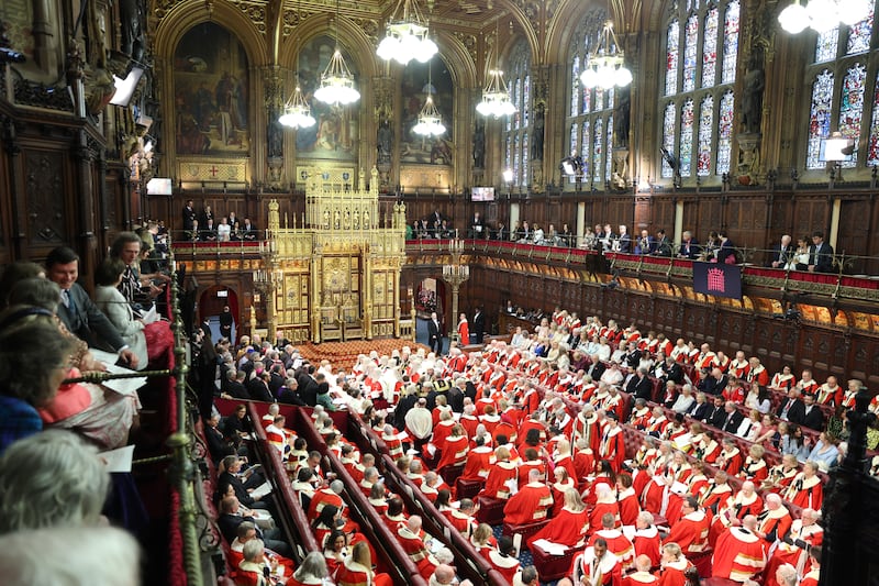 A general view ahead of the king's speech in the House of Lord's Chamber. Photograph: Chris Jackson/Getty Images