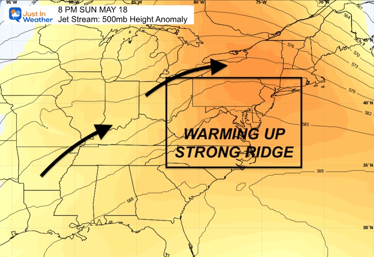 May 11 weather jet stream Sunday