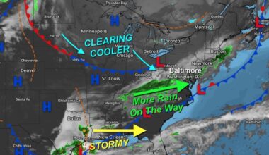 May 11 weather storm map Monday morning