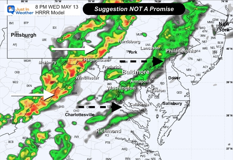 May 12 weather forecast radar storm Wednesday 8 PM