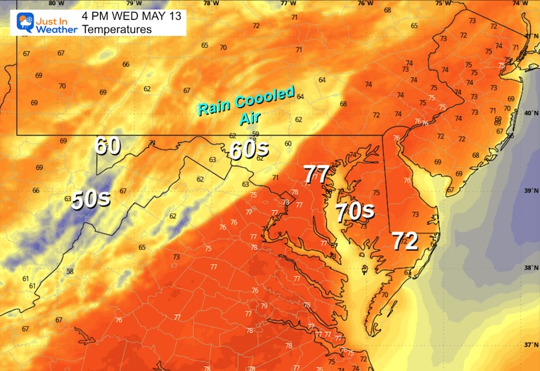 May 12 weather temperatures Wednesday afternoon