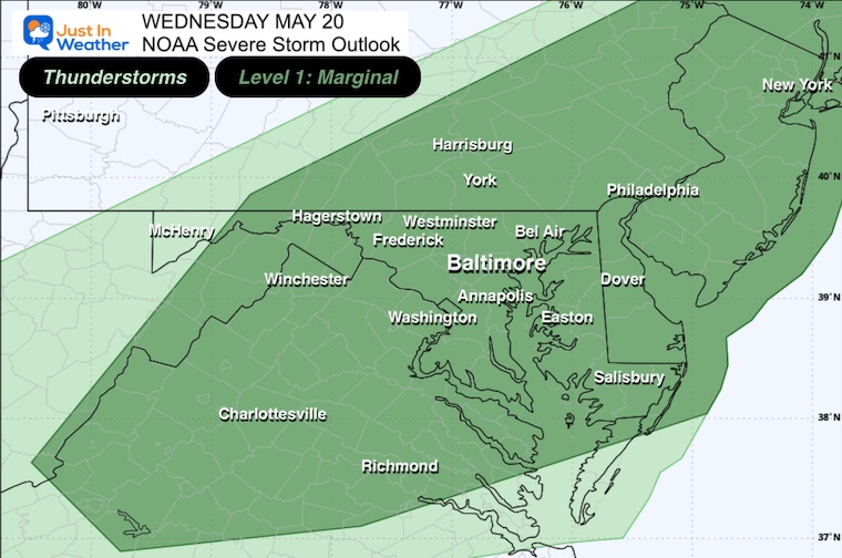 May 18 weather NOAA Severe Storms Wednesday